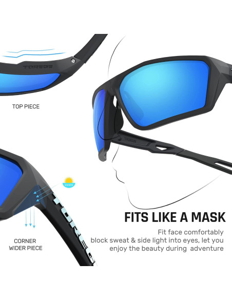 Gafas de sol TOREGE polarizadas para deportes al aire libre