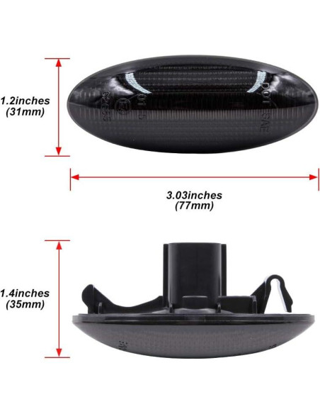 Luces de Marcador Lateral LED NSLUMO para Toyota RAV4 Corolla