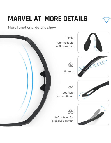 Gafas de sol TOREGE polarizadas para deportes al aire libre