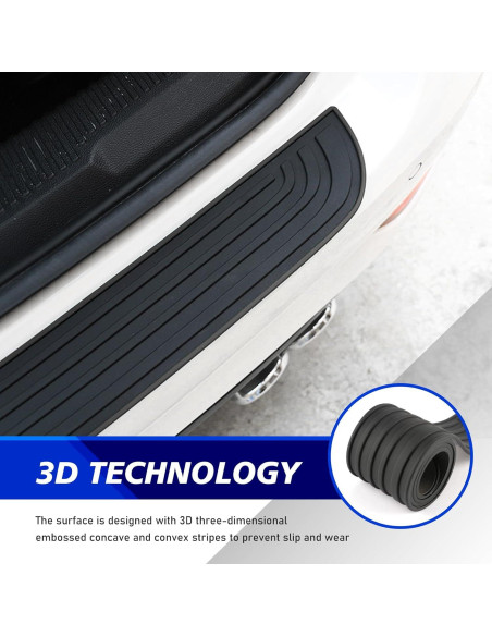 Protector de Parachoques Trasero Ferianl Negro 88.9x8 cm