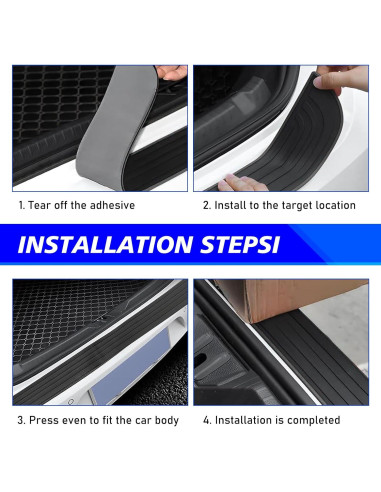 Protector de Parachoques Trasero Ferianl Negro 88.9x8 cm