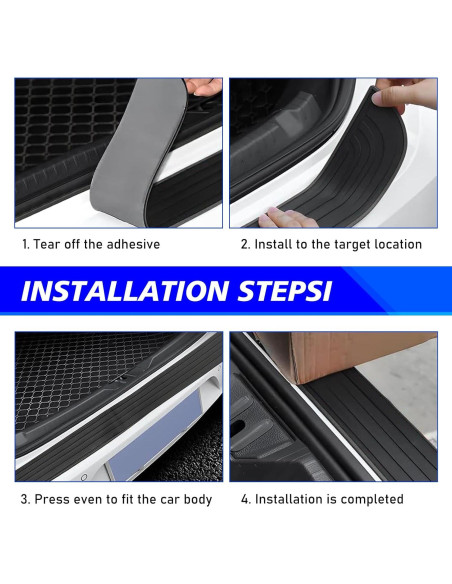 Protector de Parachoques Trasero Ferianl Negro 88.9x8 cm