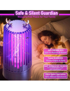 Asesino de Mosquitos Eléctrico Deerhorn - Carga USB, 380g 2