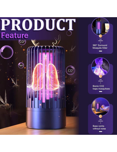 Asesino de Mosquitos Eléctrico Deerhorn - Carga USB, 380g