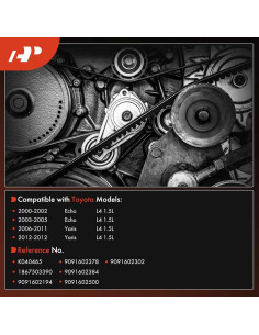Correa de Transmisión Serpentina A-Premium para Toyota Yaris 2006-2012 2