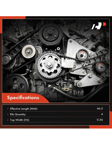 Correa de Transmisión Serpentina A-Premium para Toyota Yaris 2006-2012