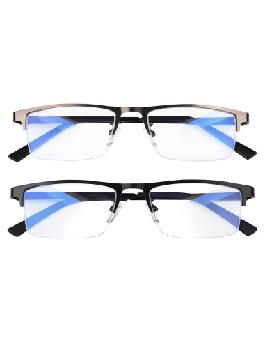 Gafas bloqueadoras de luz azul Anourney Metal 2 PCs UV400
