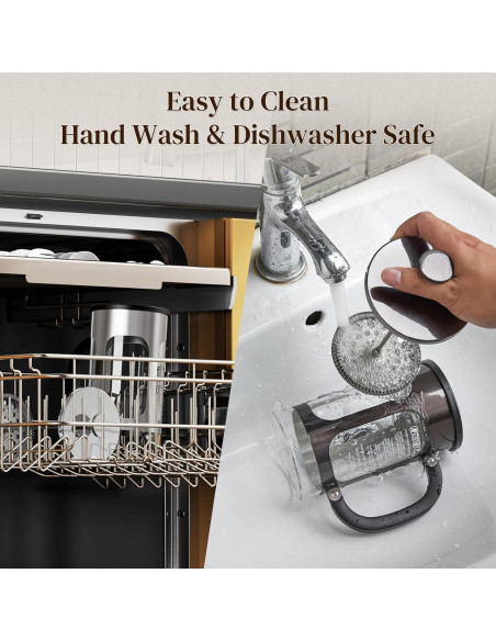 Cafetera Prensa Francesa Veken 1008ml Vidrio Borosilicato