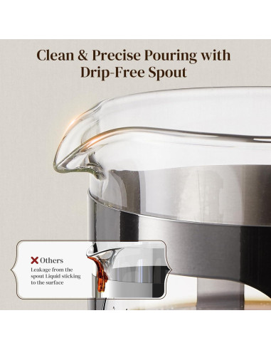 Cafetera Prensa Francesa Veken 1008ml Vidrio Borosilicato