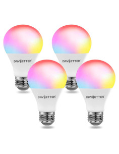 Bombillas Inteligentes DAYBETTER RGBCW Wi-Fi E26 9W 800LM Paquete de 4