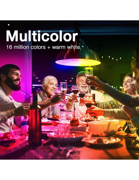 Bombillas Inteligentes DAYBETTER RGBCW Wi-Fi E26 9W 800LM Paquete de 4