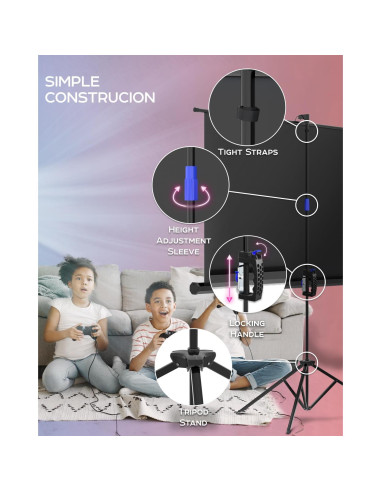 Pantalla de proyector 60" PropVue HD 16:9 con soporte trípode