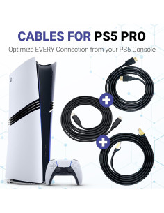 Conjunto de Cables Optimizado BrightOn para PS5 PRO - 2m 2