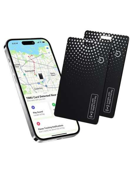 Rastreador Bluetooth Air Tracker TIMU - 2 Paquetes, Carga Inalámbrica, iOS