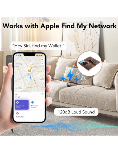 Rastreador Bluetooth Air Tracker TIMU - 2 Paquetes, Carga Inalámbrica, iOS