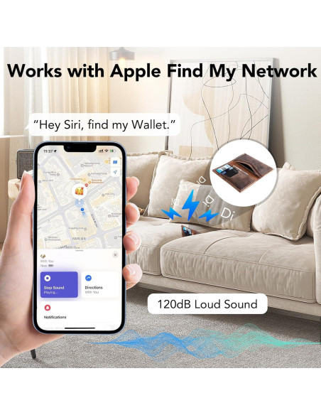 Rastreador Bluetooth Air Tracker TIMU - 2 Paquetes, Carga Inalámbrica, iOS
