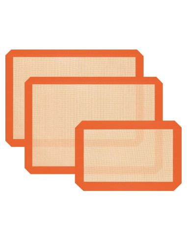Alfombrillas de Silicona para Hornear Koolstuffs 3 Pcs Naranja