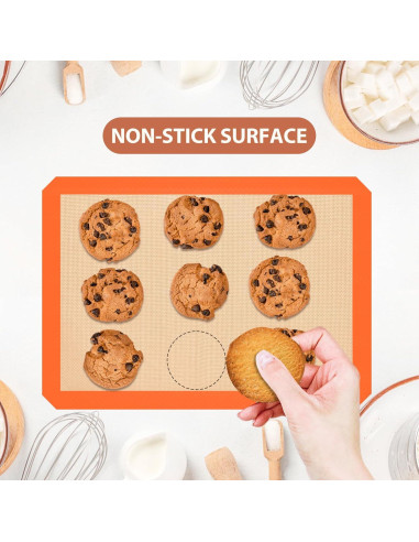 Alfombrillas de Silicona para Hornear Koolstuffs 3 Pcs Naranja