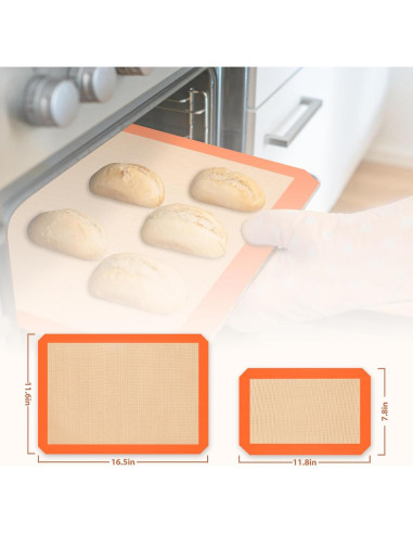 Alfombrillas de Silicona para Hornear Koolstuffs 3 Pcs Naranja