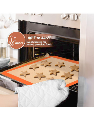 Alfombrillas de Silicona para Hornear Koolstuffs 3 Pcs Naranja