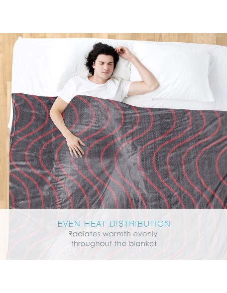 Manta Calentada Deluxe Pure Enrichment 213x183cm 10 Calores