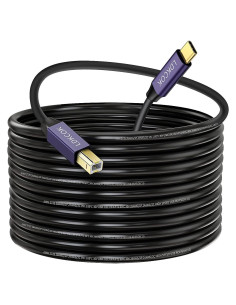 Cable de impresora USB B a USB C LDKCOK 9.14m Negro