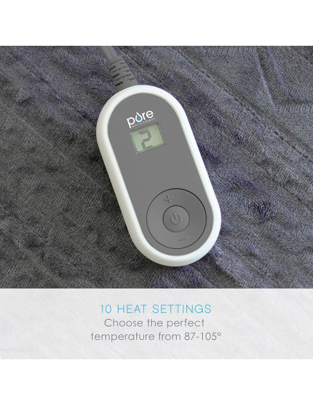 Manta Calentada Deluxe Pure Enrichment 213x183cm 10 Calores