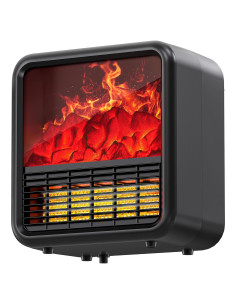 Calentador de chimenea eléctrico Riseon TFP-15A 1500W negro