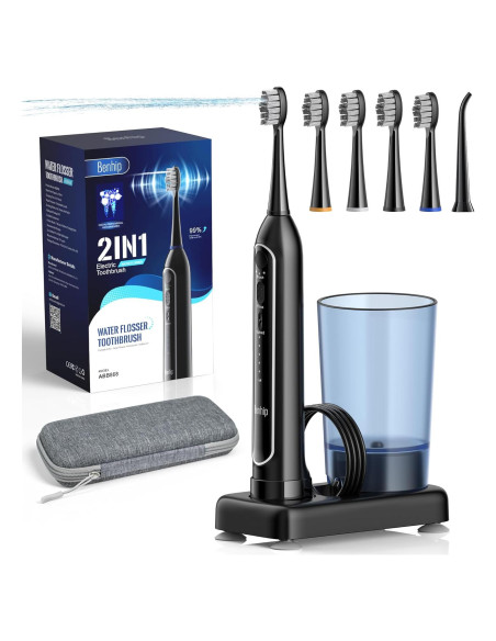 Combo Irrigador Dental y Cepillo Sónico Benhip - 3 Modos y 5 Velocidades