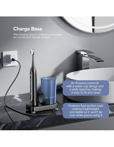 Combo Irrigador Dental y Cepillo Sónico Benhip - 3 Modos y 5 Velocidades