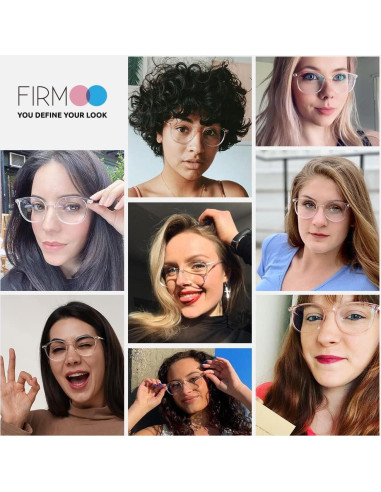 Gafas de Lectura Firmoo UV400 Cuadradas Transparentes 1.75x