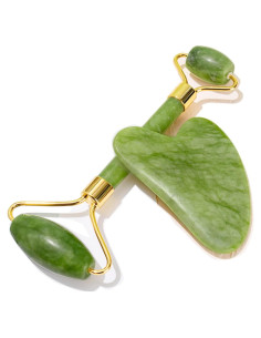 Set Gua Sha Facial y Rodillo de Jade RoselynBoutique 2 en 1