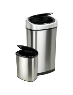 Basureros Automáticos NineStars CB-DZT-50-98-1C Acero Inoxidable 50L y 8L