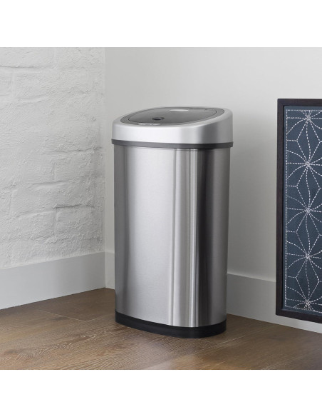 Basureros Automáticos NineStars CB-DZT-50-98-1C Acero Inoxidable 50L y 8L