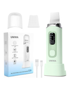 Espátula Facial UNIWA Skin Scrubber Verde - 4 Modos, USB, IPX7