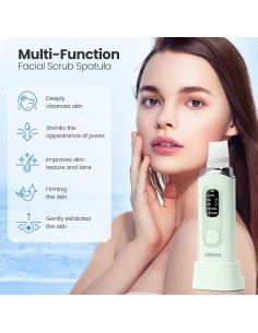 Espátula Facial UNIWA Skin Scrubber Verde - 4 Modos, USB, IPX7 2