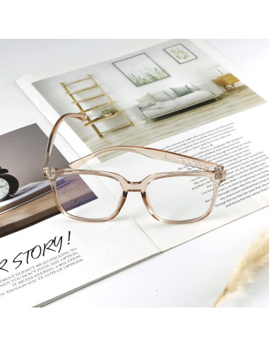 Gafas bloqueadoras de luz azul 80s grandes unisex naranja