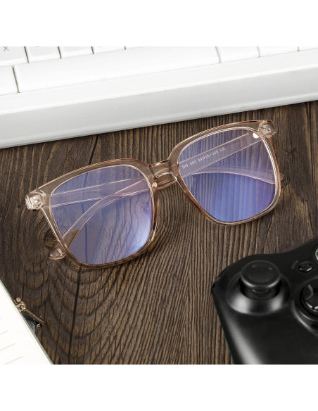 Gafas bloqueadoras de luz azul 80s grandes unisex naranja