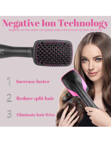 Plancha de Cabello Iónica DHASUWT XR1 - Cepillo Secador 0.49kg