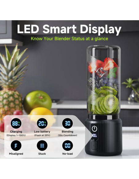 Licuadora Portátil COKUNST PSB-11 500ml con Pantalla LED