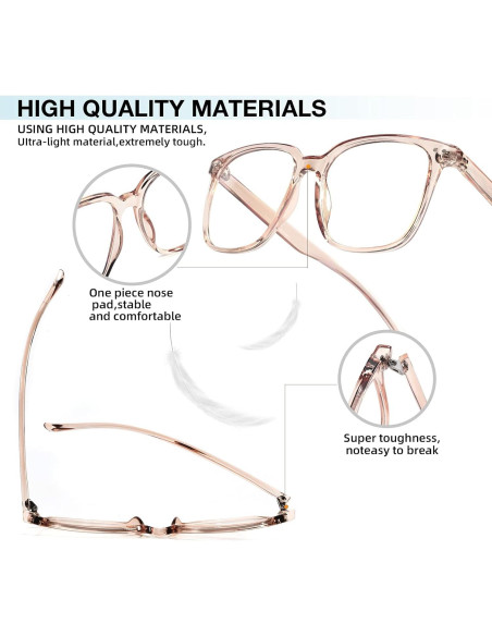 Gafas bloqueadoras de luz azul 80s grandes unisex naranja