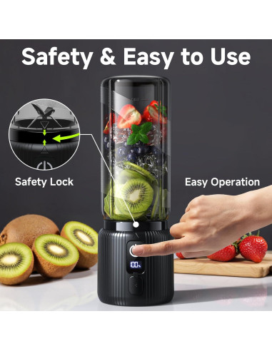 Licuadora Portátil COKUNST PSB-11 500ml con Pantalla LED