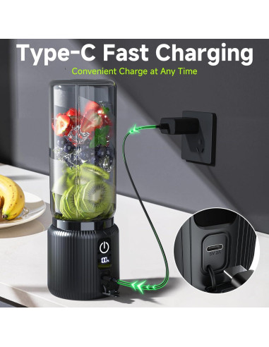 Licuadora Portátil COKUNST PSB-11 500ml con Pantalla LED