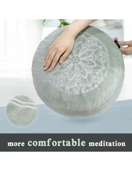 Cojín de Meditación MYDAYS OUTDOOR Redondo Gris con Espuma