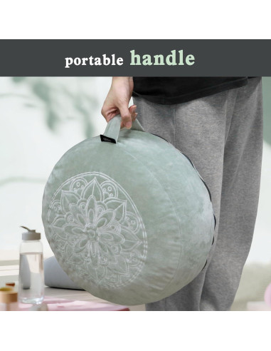 Cojín de Meditación MYDAYS OUTDOOR Redondo Gris con Espuma