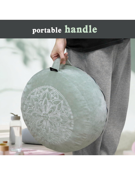 Cojín de Meditación MYDAYS OUTDOOR Redondo Gris con Espuma