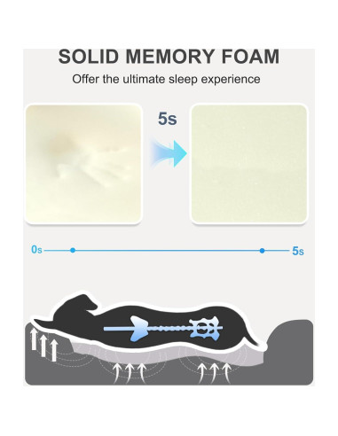 Cama Ortopédica para Perros JOYELF XL de Espuma Viscoelástica