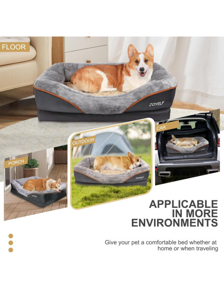 Cama Ortopédica para Perros JOYELF XL de Espuma Viscoelástica