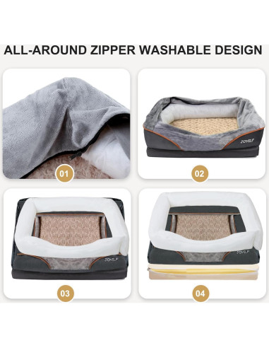 Cama Ortopédica para Perros JOYELF XL de Espuma Viscoelástica
