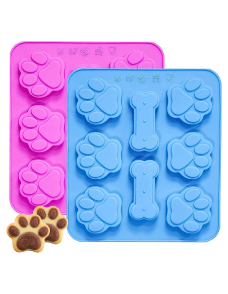 Moldes de Silicona para Golosinas de Perro Juinelate 2 en 1